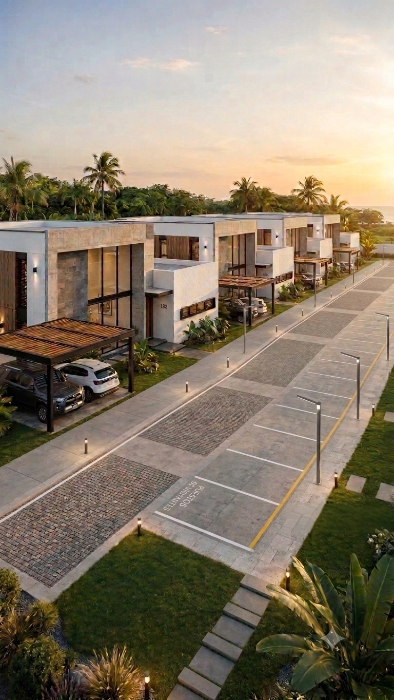 Vista de townhouses Finca La Tiama